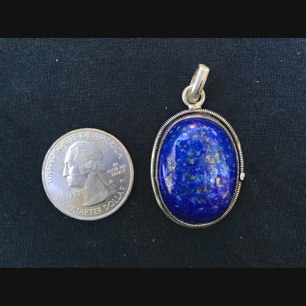 Lapis Lazuli Tibetan Silver Pendant